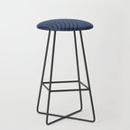 Minimal Line Curvature IV Navy Blue Mid Century Modern Arch Abstract Stool Gallery Image 1