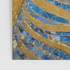 Blue and Gold Klimt Dog with Brown Eyes Poster Gallery Image 3