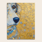 Blue and Gold Klimt Dog with Brown Eyes Notebook Gallery Image 4