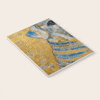Blue and Gold Klimt Dog with Brown Eyes Notebook Gallery Image 3