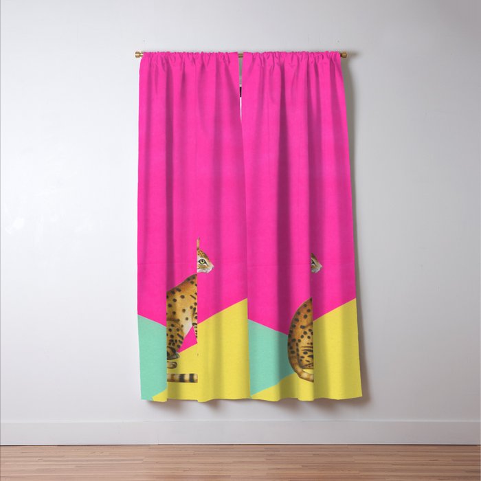 Big Cat Window Curtain Gallery Image 3
