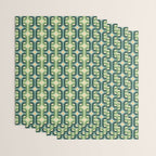 Retro chain pattern teal Wrapping Paper Gallery Image 3