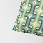 Retro chain pattern teal Pillow Sham Gallery Image 4