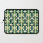 Retro chain pattern teal Laptop Sleeve Gallery Image 1