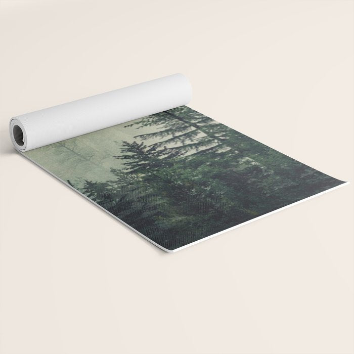 Foggy Pine Trees Yoga Mat Gallery Image 2