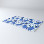 Vintage Blue Moths Rug Gallery Image 3