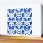 Vintage Blue Moths Wall Mural Gallery Image 2