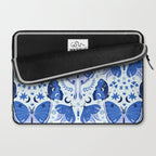 Vintage Blue Moths Laptop Sleeve Gallery Image 2