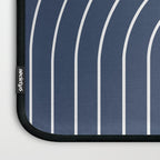 Minimal Arch XIV Navy Blue Modern Geometric Lines Laptop Sleeve Gallery Image 3