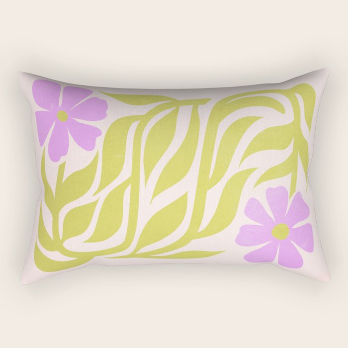 Lilac & Lime: Les Fleurs | Flower Market Color Series 02 Rectangular Pillow Gallery Image 1