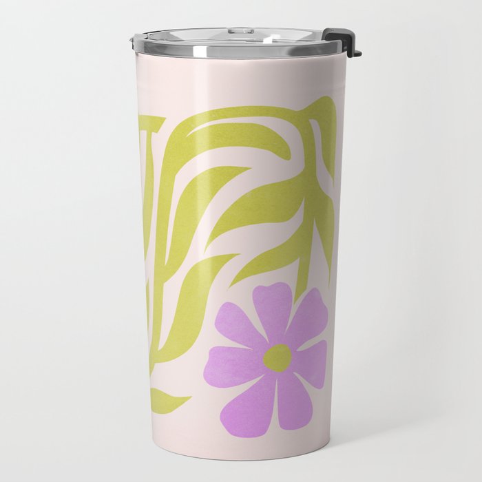 Lilac & Lime: Les Fleurs | Flower Market Color Series 02 Travel Mug Gallery Image 2