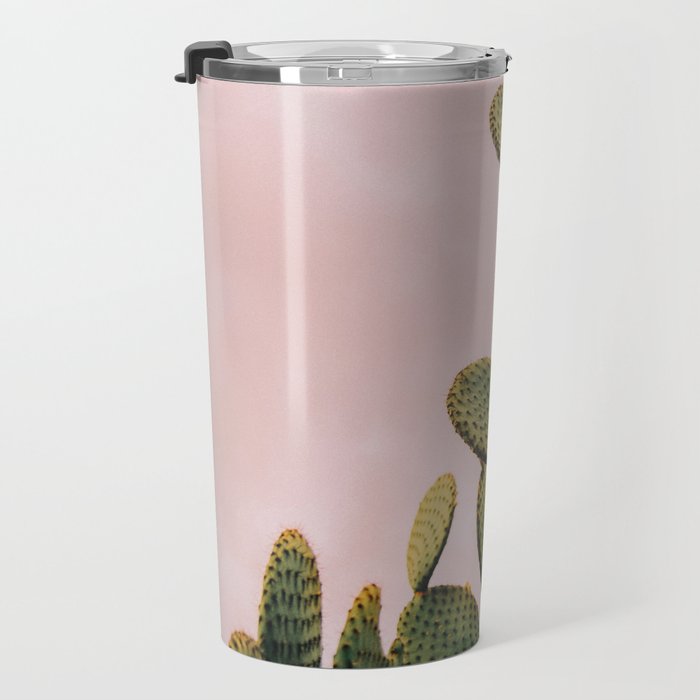 Cactus on Pink Sky Travel Mug Gallery Image 3
