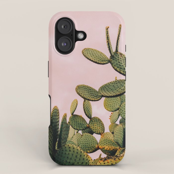 Cactus on Pink Sky iPhone Case Gallery Image 1