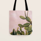 Cactus on Pink Sky Tote Bag Gallery Image 1