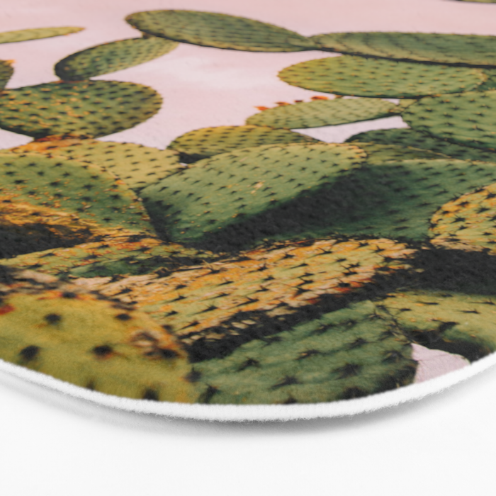 Cactus on Pink Sky Bath Mat Gallery Image 3