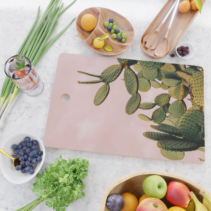 Cactus on Pink Sky Cutting Board Gallery Image 2