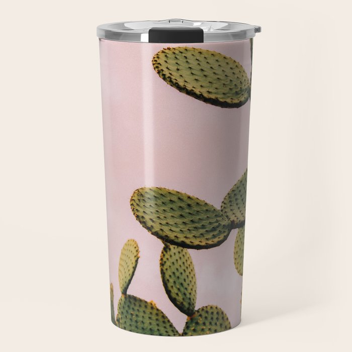 Cactus on Pink Sky Travel Mug Gallery Image 1