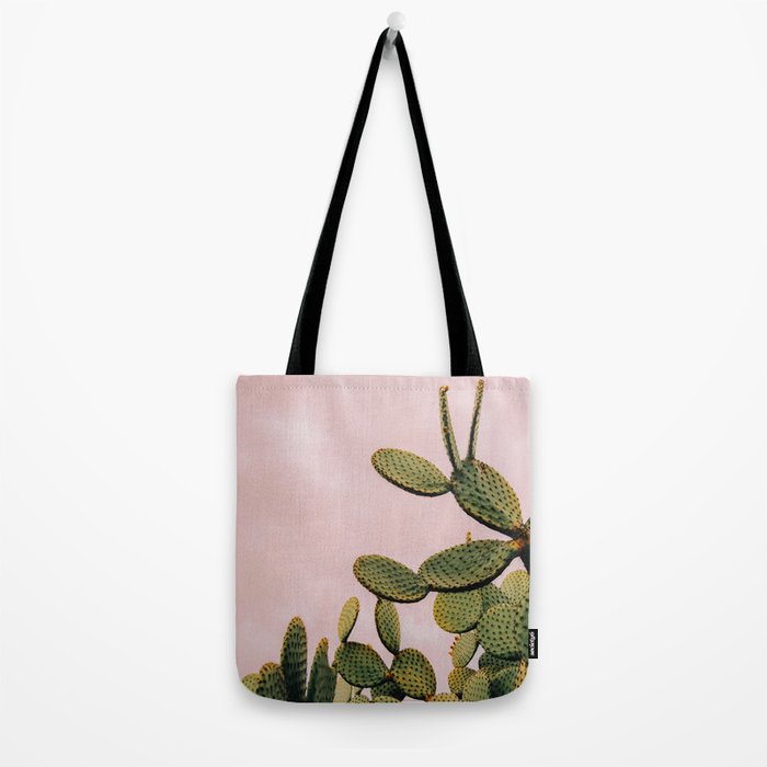 Cactus on Pink Sky Tote Bag Gallery Image 2