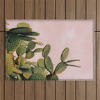 Cactus on Pink Sky Outdoor Rug Gallery Image 1