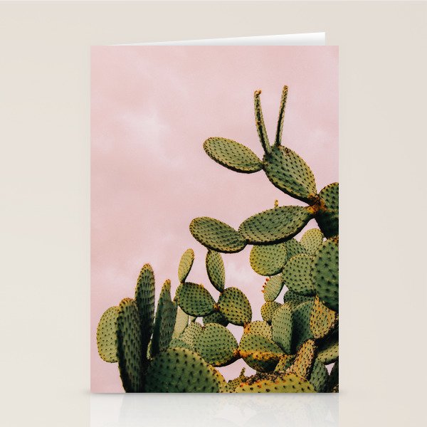 Cactus on Pink Sky Stationery Card Gallery Image 2