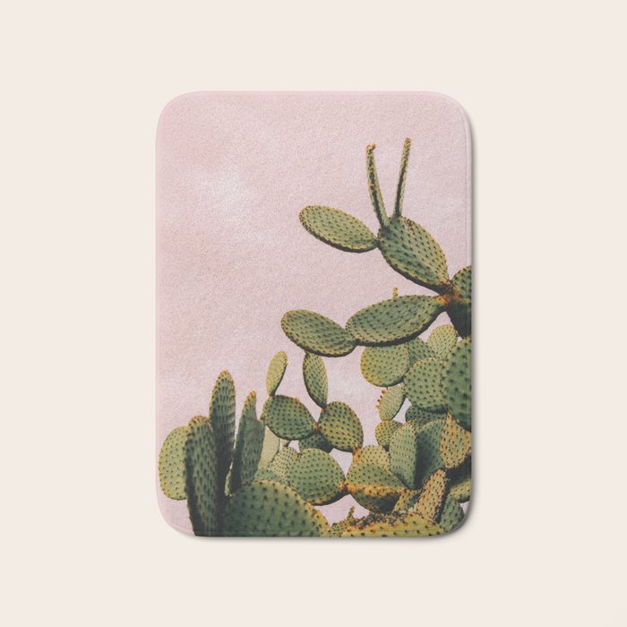 Cactus on Pink Sky Bath Mat Gallery Image 1