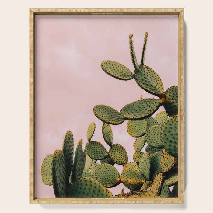 Cactus on Pink Sky Serving Tray Gallery Image 1