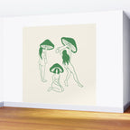 Mushroom Ladies Line Art Wall Mural Gallery Image 2