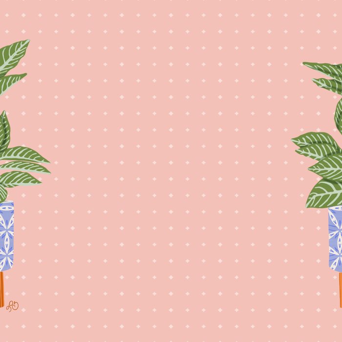 Patterned Pot Plant on Geometric Background Coffee Mug Gallery Image 2