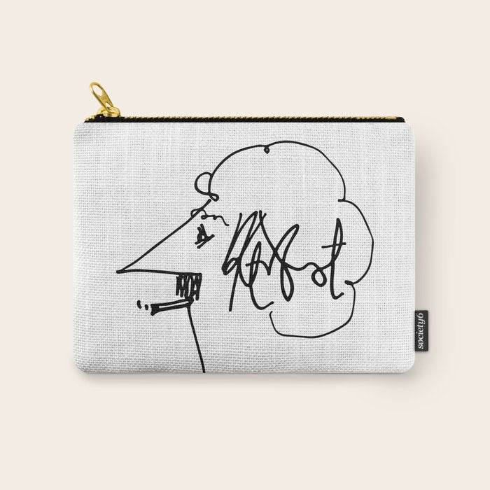 Vonnegut Self Portrait Artwork, Design for Wall Art, Prints, Posters, Tshirts, Bags, Women, Men, Kid Carry All Pouch Gallery Image 1