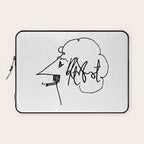 Vonnegut Self Portrait Artwork, Design for Wall Art, Prints, Posters, Tshirts, Bags, Women, Men, Kid Laptop Sleeve Gallery Image 1
