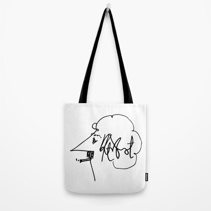 Vonnegut Self Portrait Artwork, Design for Wall Art, Prints, Posters, Tshirts, Bags, Women, Men, Kid Tote Bag Gallery Image 2