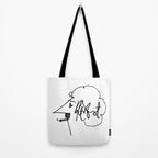 Vonnegut Self Portrait Artwork, Design for Wall Art, Prints, Posters, Tshirts, Bags, Women, Men, Kid Tote Bag Gallery Image 2