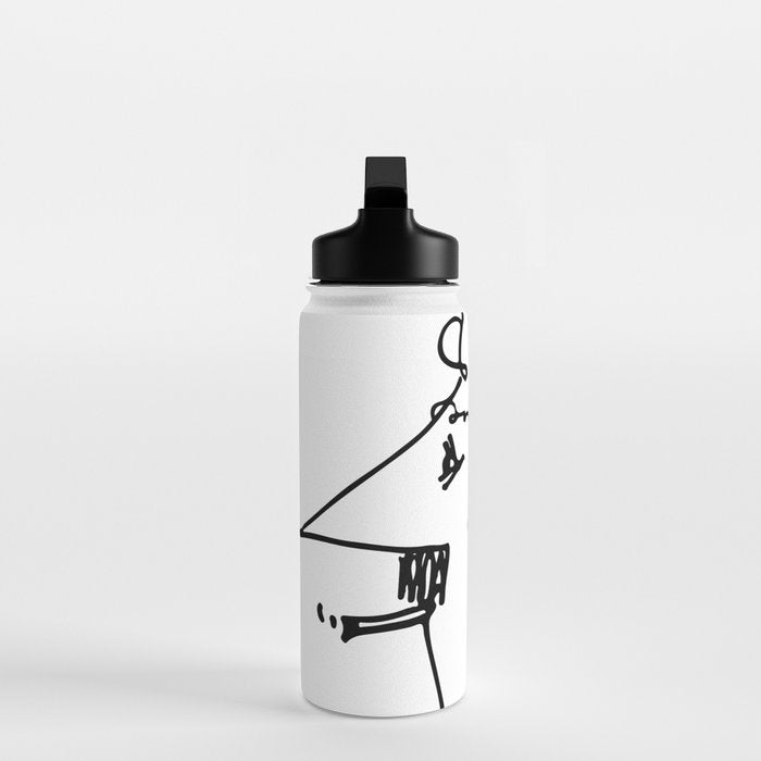 Vonnegut Self Portrait Artwork, Design for Wall Art, Prints, Posters, Tshirts, Bags, Women, Men, Kid Water Bottle Gallery Image 3