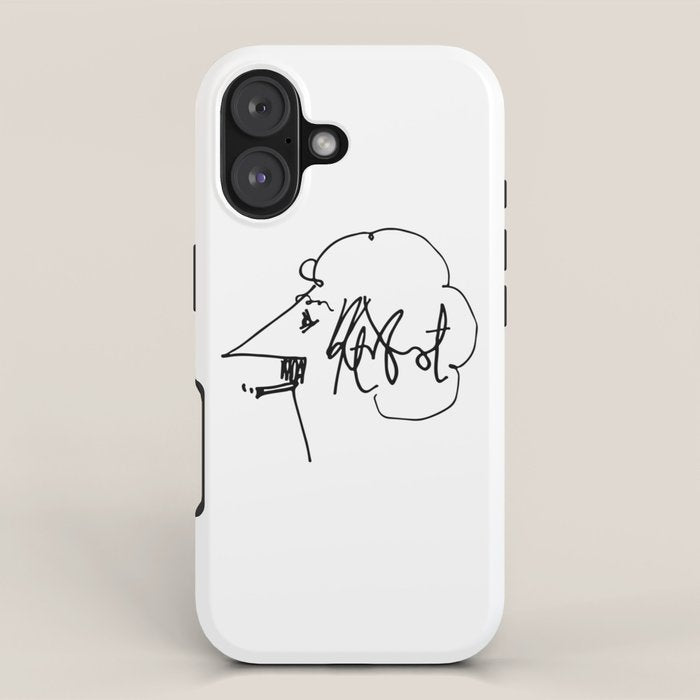 Vonnegut Self Portrait Artwork, Design for Wall Art, Prints, Posters, Tshirts, Bags, Women, Men, Kid iPhone Case Gallery Image 1