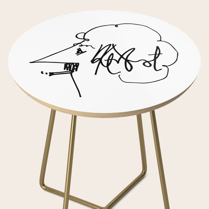 Vonnegut Self Portrait Artwork, Design for Wall Art, Prints, Posters, Tshirts, Bags, Women, Men, Kid Side Table Gallery Image 2