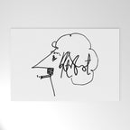Vonnegut Self Portrait Artwork, Design for Wall Art, Prints, Posters, Tshirts, Bags, Women, Men, Kid Welcome Mat Gallery Image 1