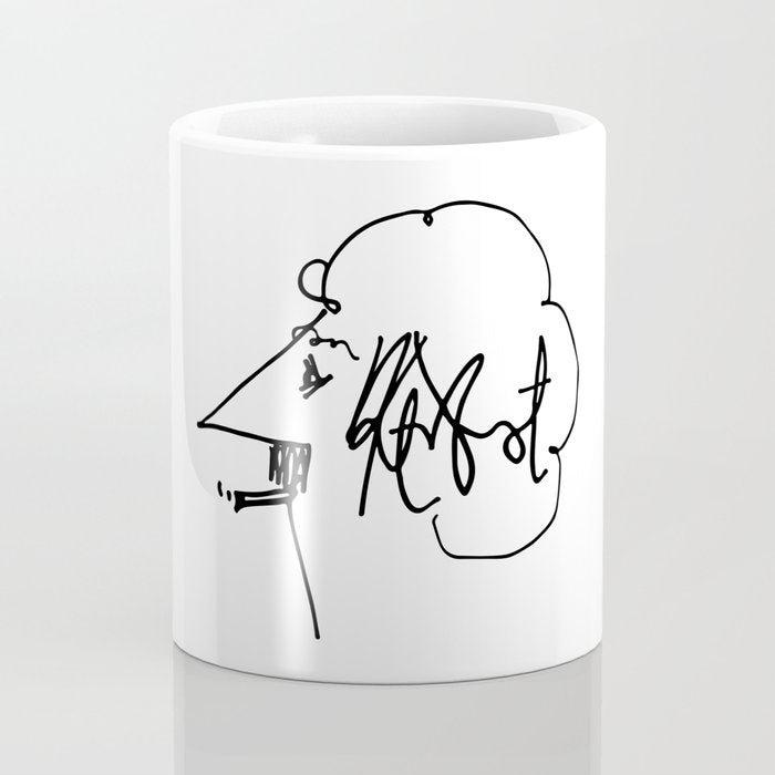 Vonnegut Self Portrait Artwork, Design for Wall Art, Prints, Posters, Tshirts, Bags, Women, Men, Kid Coffee Mug Gallery Image 4