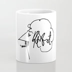 Vonnegut Self Portrait Artwork, Design for Wall Art, Prints, Posters, Tshirts, Bags, Women, Men, Kid Coffee Mug Gallery Image 4