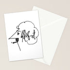 Vonnegut Self Portrait Artwork, Design for Wall Art, Prints, Posters, Tshirts, Bags, Women, Men, Kid Stationery Card Gallery Image 2