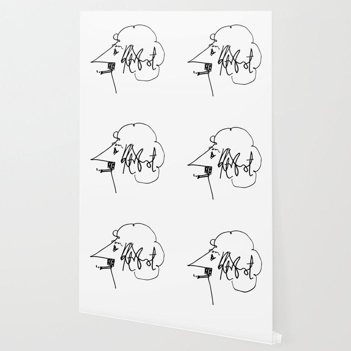 Vonnegut Self Portrait Artwork, Design for Wall Art, Prints, Posters, Tshirts, Bags, Women, Men, Kid Wallpaper Gallery Image 2