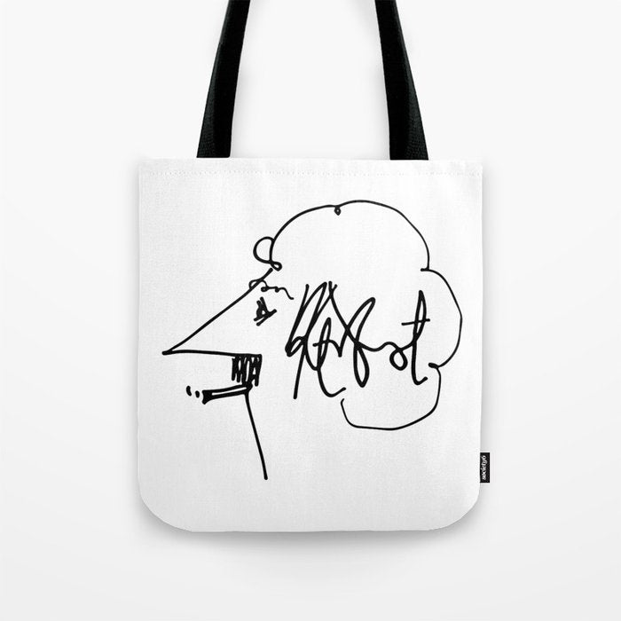 Vonnegut Self Portrait Artwork, Design for Wall Art, Prints, Posters, Tshirts, Bags, Women, Men, Kid Tote Bag Gallery Image 1