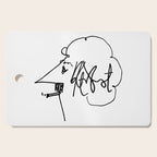Vonnegut Self Portrait Artwork, Design for Wall Art, Prints, Posters, Tshirts, Bags, Women, Men, Kid Cutting Board Gallery Image 1