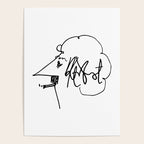 Vonnegut Self Portrait Artwork, Design for Wall Art, Prints, Posters, Tshirts, Bags, Women, Men, Kid Poster Gallery Image 4