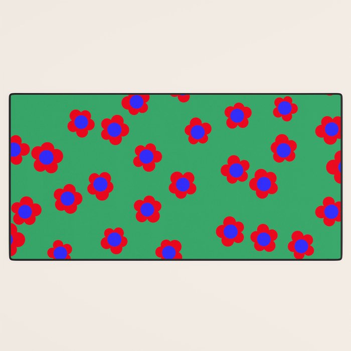 Bold Flower Pattern  Desk Mat Gallery Image 3