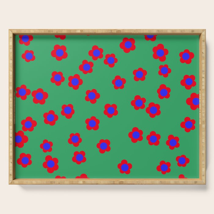 Bold Flower Pattern  Serving Tray Gallery Image 1