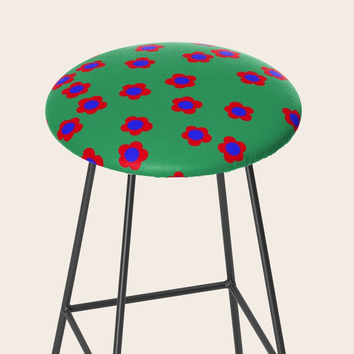Bold Flower Pattern  Stool Gallery Image 2