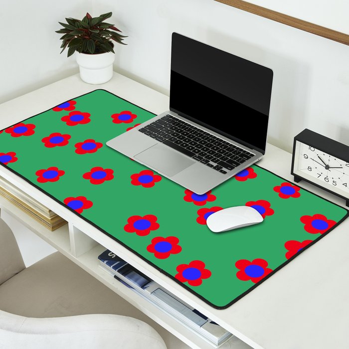 Bold Flower Pattern  Desk Mat Gallery Image 2