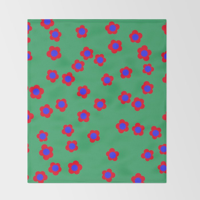 Bold Flower Pattern  Throw Blanket Gallery Image 2