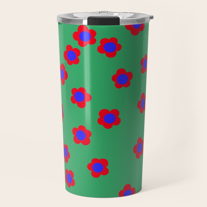 Bold Flower Pattern  Travel Mug Gallery Image 1