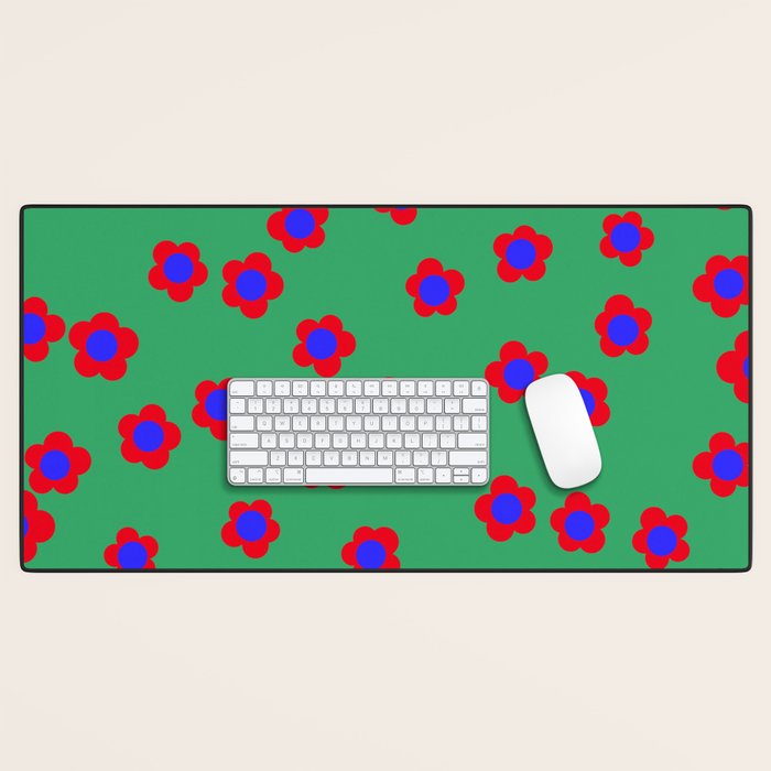 Bold Flower Pattern  Desk Mat Gallery Image 1
